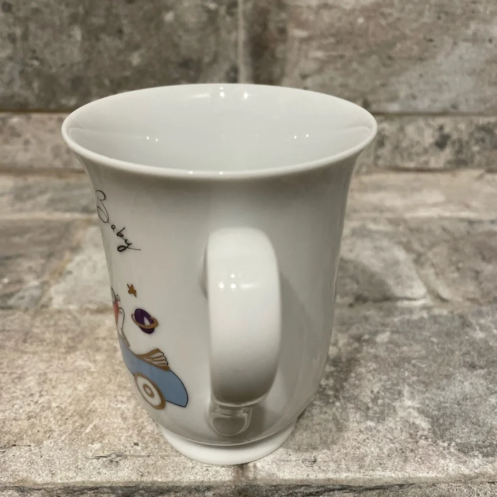 ❤️ POTTERY BARN SANTA BABY CHRISTMAS HOLIDAY COFFEE MUG VINTAGE NEW